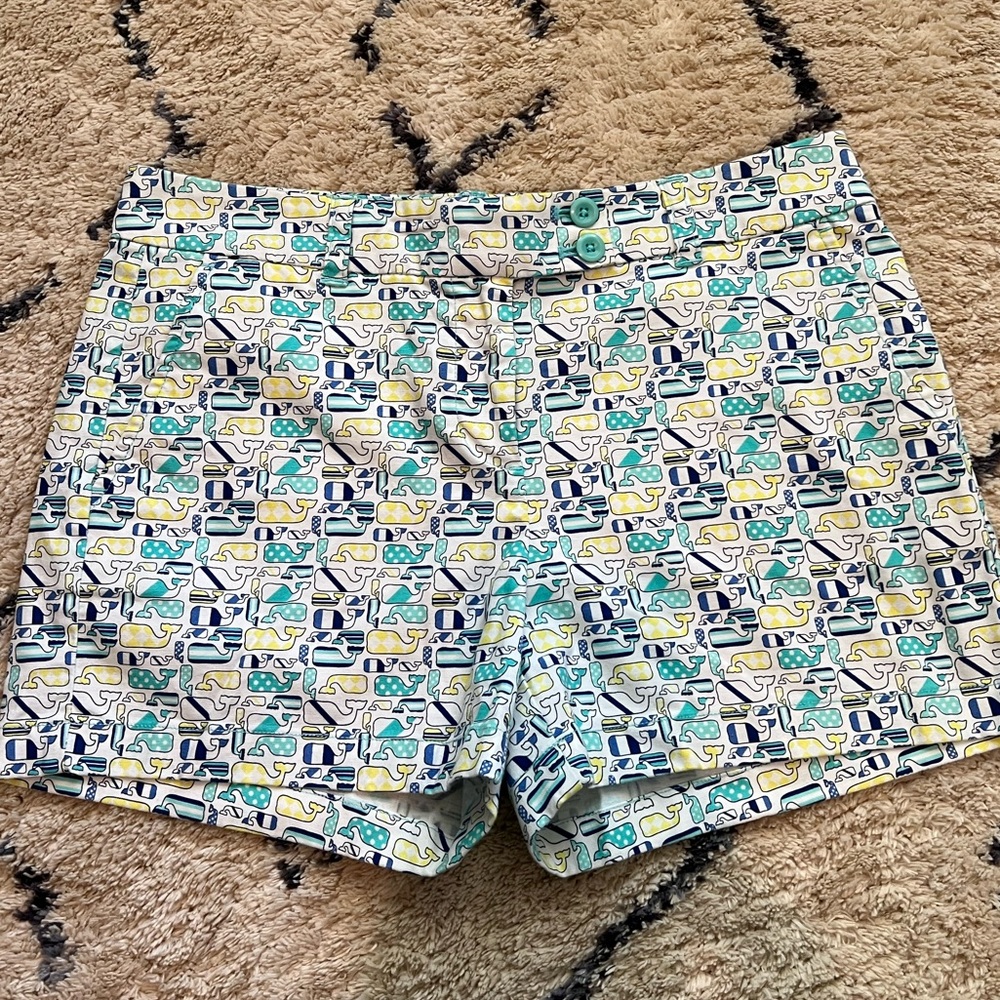Vineyard Vines Yellow and Blue Whale Shorts size 6